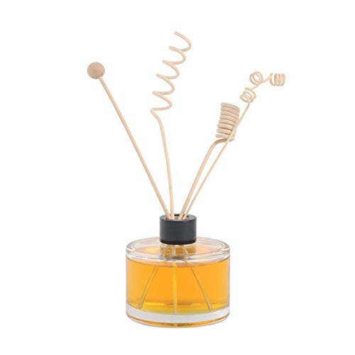 1 Stück 100 ml leere nachfüllbare klare runde Glasdiffusorflasche Aromatherapie Diffusor Glas Behälter Duftzubehör für DIY Ersatz Diffuser Sticks Set ätherische Öle Handwerk Dekor von Upstore