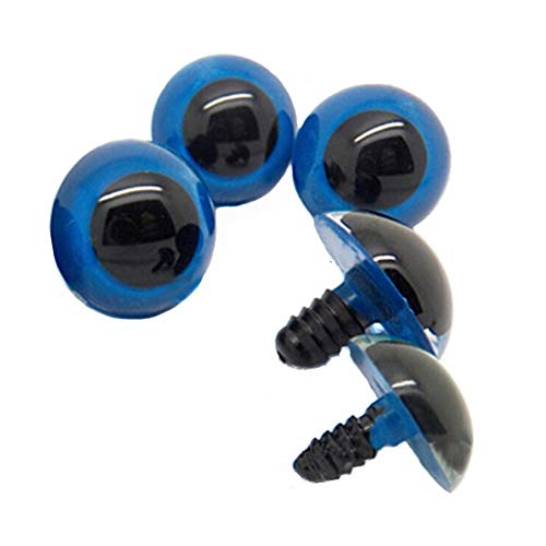 50 Sicherheits-Auge Größe 12mm Kunststoff Augen blaue Kunststoff-Haken Tiere Sicherheits-Auge DIY Handwerk Haken von Upstore