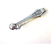 D8Jc Antike Sterling Silber Zuckerzange Hand Made Gehämmert Kunsthandwerk Mission Zucker M Monogramm Oder W Initial Vintage Ca 1910Er Jahre von UptownAntiques
