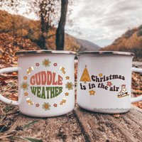 Weihnachtsbecher Weihnachtsgeschenke Für Sie Geschenke Kinder Retro Weihnachten Camping Tasse Keramik Süße Geschenk Oma Freund von UptownStudioDesigns