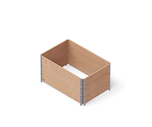 Upyard GardenBox 3er-Set - modernes Hochbeet aus Palettenrahmen - modulares Paletten-Hochbeete aus Holz für Garten und Terrasse - PEFC-Zertifiziert, 120x80x58,5, Braun von Upyard