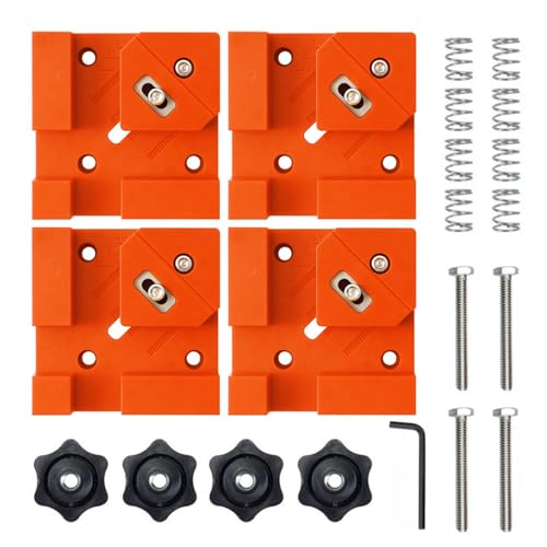 4 Stück ergonomische Holzspannwerkzeugkasten-Gelenksysteme, Handklemme für schnelle 90°-Ausrichtung in Schrankmontage, quadratische Gelenke, Hilfe von Uqezagpa