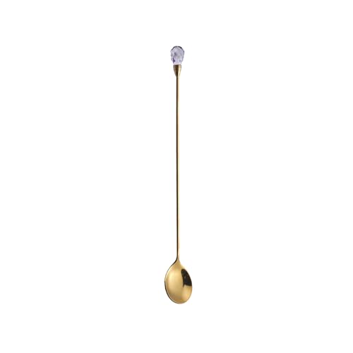 430 Edelstahl-Küchenutensilien, langes Rührlöffel-Set, einzigartiges Geschirr, geeignet zum Mischen und Essen, elegantes Geschirr-Zubehör von Uqezagpa