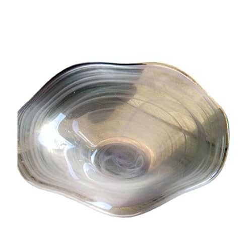 Artis Waved Design Glass Tray Kitchen Serving Dish For Fruit Snacks Display Contemporary Appetizer Plate Modern Kitchenware Waved Design von Uqezagpa