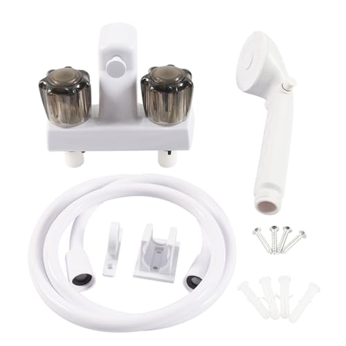 Camping-Brauseschlauch, 1,5 m, verstärkte ABS-Materialien, rutschfester Griff, Wasserdruckkontrolle, Badezimmer-Hardware, ABS, Wohnmobil-Schlauch von Uqezagpa