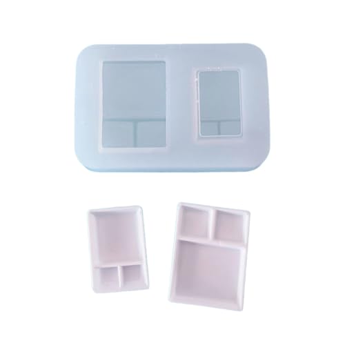 Desserttablett, Teller, Miniatur-UV-Harzform für Küchenliebhaber, Backzubehör, Schmuckherstellungswerkzeug von Uqezagpa