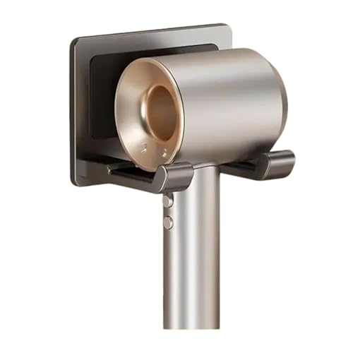 Eleganter, stabiler Aluminium-Fönhalter zur Wandmontage für einfache Installation und Entfernung im Badezimmer, platzsparende Haartrocknerhalter von Uqezagpa