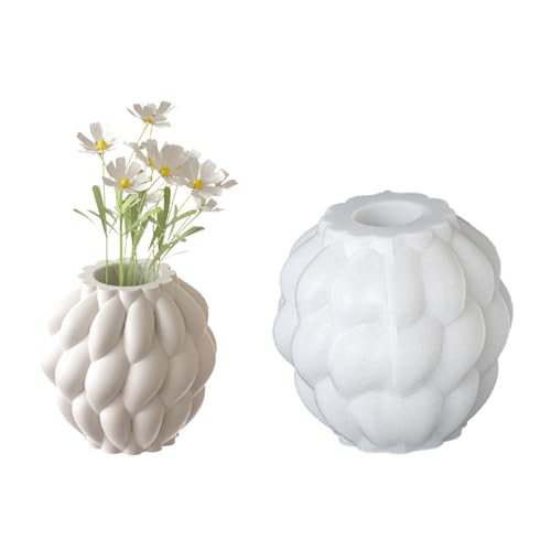 Flexible Silikonformen, rotierende Regentropfenform, wiederverwendbare Vase, Bastelformen, geeignet für Epoxidbeton, moderne Epoxidharz-Vasenformen von Uqezagpa