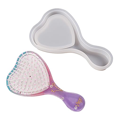 Haarbürste, Epoxidharz-Form, handgefertigter Kamm, Silikonform, Haarstyling-Werkzeug für Schmuckherstellung, leicht zu reinigen, Harzgussherstellung Haarbürste, Epoxidharz-Form, handgefertigter Kamm, Silikonform, Haarstyling-Werkzeug für Schmuckherstellung, leicht zu reinigen, Harzgussherstellung von Uqezagpa