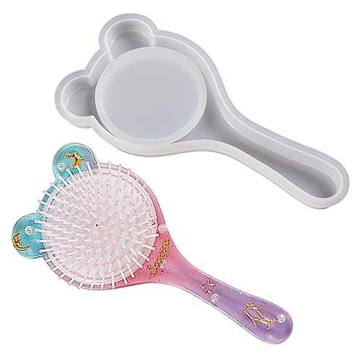 Haarbürste, Epoxidharz-Form, handgefertigter Kamm, Silikonform, Haarstyling-Werkzeug für Schmuckherstellung, leicht zu reinigen, Harzgussherstellung Haarbürste, Epoxidharz-Form, handgefertigter Kamm, Silikonform, Haarstyling-Werkzeug für Schmuckherstellung, leicht zu reinigen, Harzgussherstellung von Uqezagpa