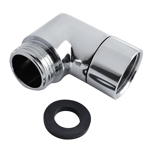 Handbrause Arm Verlängerung Ellenbogenverbinder Hochdruck Beständiger Adapter 90 Grad kann Stecker wechseln, Wandmontage Duschkopf Safe und Duschkopfanschluss von Uqezagpa