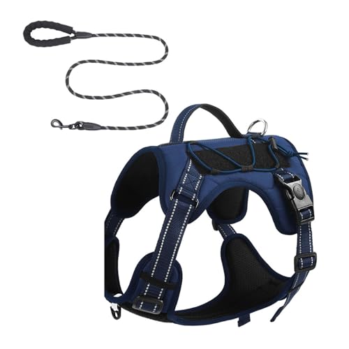 Hundeweste, Geschirr, Leine, Trainingsweste zum Laufen und Schwimmen für kleine bis große Hunde, reflektierendes Geschirr von Uqezagpa