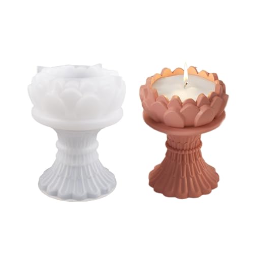 Lotushalter, Harzform, Blume, Kerzenständer, Epoxidguss, Silikonformen für Süßigkeitenständer, Heimdekoration, Tisch, flexible Silikonform von Uqezagpa