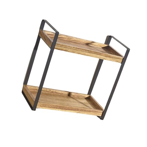 Mehrzweck-Regal aus stabilem Holz und Metall, tragbares Zubehör für Küche oder Badezimmer, Organisation, Kosmetik-Organizer von Uqezagpa