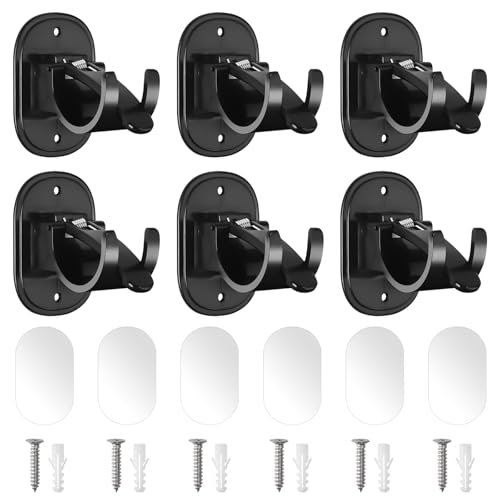 Moderne Klebehaken für Vorhänge, 6 Stück, ohne Bohren, ABS-Halterungen, Duschstangen-Clips, Kleiderbügel, Küche, Schlafzimmer, Mehrzweck-Klebestangenhalterungen für Zuhause, Büro Moderne Klebehaken für Vorhänge, 6 Stück, ohne Bohren, ABS-Halterungen, Duschstangen-Clips, Kleiderbügel, Küche, Schlafzimmer, Mehrzweck-Klebestangenhalterungen für Zuhause, Büro von Uqezagpa