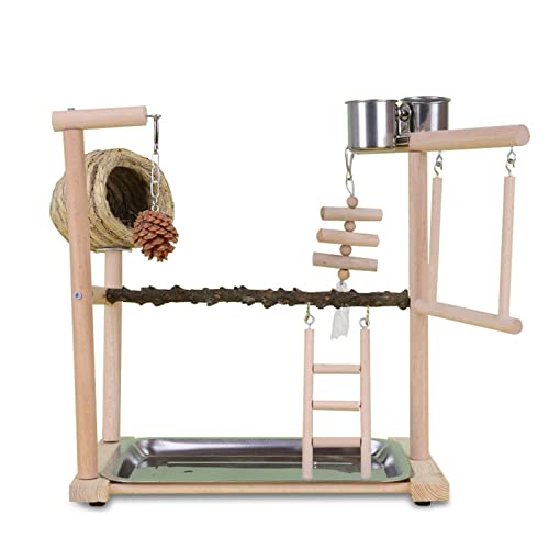 Papageienkäfig-Leiter, Schaukel mit Tablett, Futternapf, Stehbedarf, Brückentraining, Papageien, Stehbedarf, Vogelsitzstange für Nymphensittiche Papageienkäfig-Leiter, Schaukel mit Tablett, Futternapf, Stehbedarf, Brückentraining, Papageien, Stehbedarf, Vogelsitzstange für Nymphensittiche von Uqezagpa