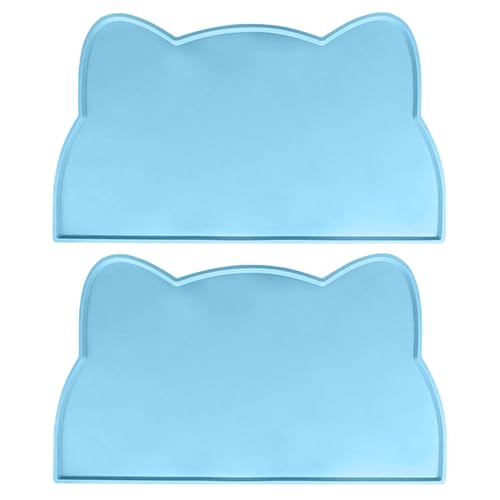 Rutschfeste Silikon-Haustier-Füttermatte mit schöner Form, wunderbar für Katzen und Hunde, sorgt für Mahlzeiten, Haustier-Platzset für Hunde und Katzen, Futter und Wasser, Überlauf, Tischset mit Rutschfeste Silikon-Haustier-Füttermatte mit schöner Form, wunderbar für Katzen und Hunde, sorgt für Mahlzeiten, Haustier-Platzset für Hunde und Katzen, Futter und Wasser, Überlauf, Tischset mit von Uqezagpa