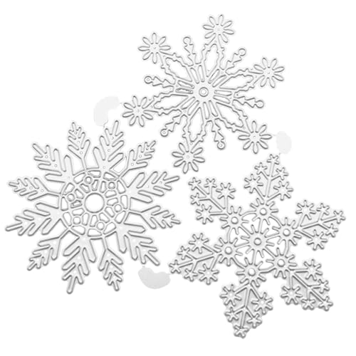 Schneeflocken-Prägeschablone, Prägeschablonen für Geburtstagskarten, Partys, Einladungen, Scrapbooking, Basteln, Blumen für Metallbordüre von Uqezagpa
