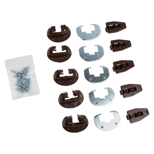 Schubladenschienen mit Metallrückseite und Schrauben, Schubladenschienen und Gleiter für Nachttisch-Systeme, Schienenführungen und Gleiter, 5 Sets Schubladenschienen mit Metallrückseite und Schrauben, Schubladenschienen und Gleiter für Nachttisch-Systeme, Schienenführungen und Gleiter, 5 Sets von Uqezagpa