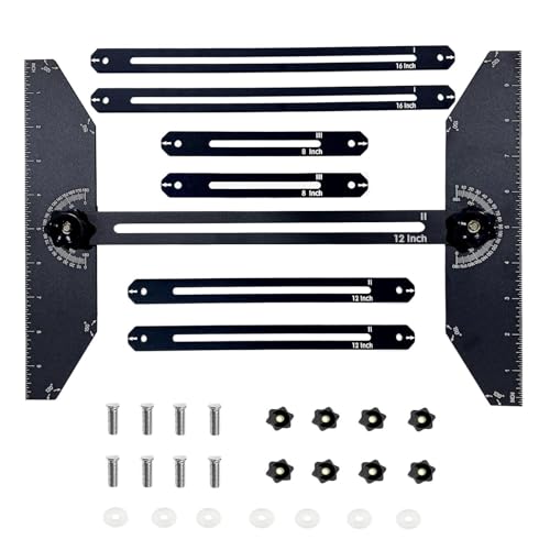 Stufenmatten aus Aluminiumlegierung, geeignet für präzise Stufenmessungen, Treppen- und Schnittführung, Heimwerker-Treppenwerkzeug von Uqezagpa