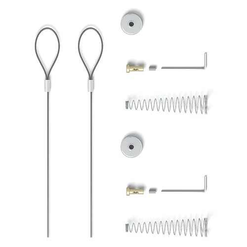 Torriegel aus robuster Legierung, Kabelzug-Set mit Federzylindern und Hardware-Zubehör für Holz, Metall, Tür, Zaun, Türriegel, 2 Stück von Uqezagpa