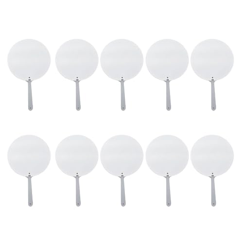 Uqezagpa 10 Stück Handventilator Doppelseitige Sublimationsrohlinge für Anpassungen für Hochzeiten und Partys Doppelseitiger Ventilator von Uqezagpa