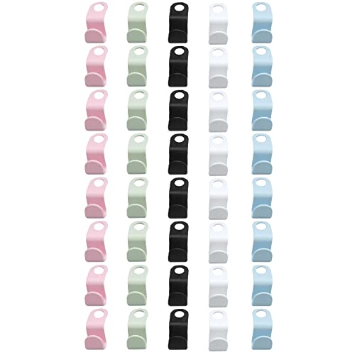 Uqezagpa 40 Stück Kleiderbügel-Verbindungshaken, kaskadierende Kleiderbügel, platzsparender Organizer für robuste Schrankregale, Verbindungshaken von Uqezagpa