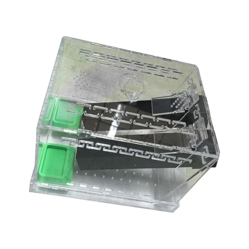 Uqezagpa Acryl-Behälter mit Futterwannen und belüftetem Design von Uqezagpa