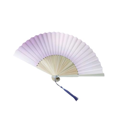 Uqezagpa Faltbarer Handfächer im chinesischen Stil, mit Quasten, Bambusrahmen, für Hochzeitsgeschenk und kulturelle Feier, Dekoration, orientalischer Fächer von Uqezagpa
