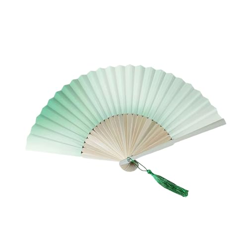 Uqezagpa Faltbarer Handfächer im chinesischen Stil, mit Quasten, Bambusrahmen, für Hochzeitsgeschenk und kulturelle Feier, Dekoration, orientalischer Fächer von Uqezagpa