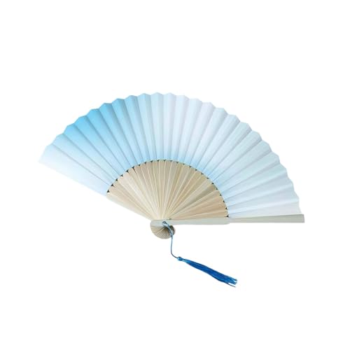 Uqezagpa Faltbarer Handfächer im chinesischen Stil, mit Quasten, Bambusrahmen, für Hochzeitsgeschenk und kulturelle Feier, Dekoration, orientalischer Fächer von Uqezagpa