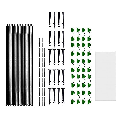 Uqezagpa Gewächshausreifen Grow Tunnel Rostfrei Garten Reifen Rahmen Reihenabdeckung für Gartennetz Hochbeet Pflanzenschatten Beschichtet Rost Grow Tunnel von Uqezagpa