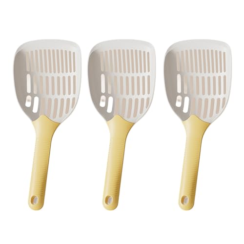 Uqezagpa Katzenstreuschaufel mit langem Griff, feine Maschen, Katzenstreuschaufel, Hohlschaufel für einfache Reinigung, Haltbarkeit, kleine Schaufel für Haustiere, 3 Stück Uqezagpa Katzenstreuschaufel mit langem Griff, feine Maschen, Katzenstreuschaufel, Hohlschaufel für einfache Reinigung, Haltbarkeit, kleine Schaufel für Haustiere, 3 Stück von Uqezagpa