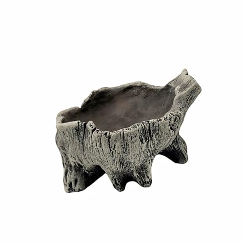 Uqezagpa Künstliche Driftwood Pflanzer Skulptur Sukkulenten Töpfe Imitation Holzhaufen Poröser Bonais Baum Pflanzen Töpfe Dekore Sukkulenten von Uqezagpa