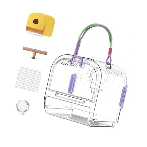 Uqezagpa Leichte Transportbox für Haustiere, transparent, tragbar, mit herausnehmbarem Tablett für Wellensittiche und kleine Uqezagpa Leichte Transportbox für Haustiere, transparent, tragbar, mit herausnehmbarem Tablett für Wellensittiche und kleine von Uqezagpa