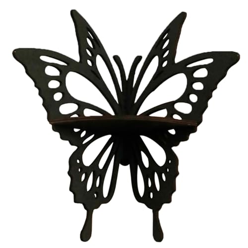 Uqezagpa Niedliches Wandregal in Schmetterlingsform, effizientes Lagerregal, einfache Installation, Eckregal, starke Tragfähigkeit, Badezimmer von Uqezagpa