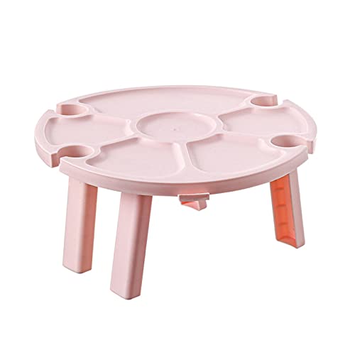 Uqezagpa Outdoor Klapptisch mit Glashalter 2 in 1 Weinglasregal Weintisch Tisch Leicht zu tragen von Uqezagpa