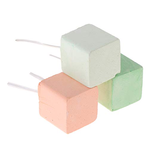 Uqezagpa Schleifstein für Haustiere, Würfelblock für Chinchillas, Mineralstein, Kalzium, Kauspielzeug für Kleintierkäfigstall, Komfort-Futternäpfe, Heu-Futterstation, Innenregal von Uqezagpa