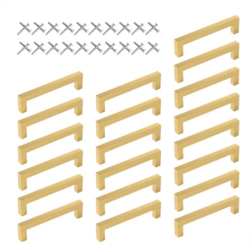 Uqezagpa Schubladengriffe, Edelstahl, Kommoden, Schrankgriff, quadratisch, Möbelgriff, einfacher Nachttisch, Schrank, Schublade, Ersatz, 20 Stück Uqezagpa Schubladengriffe, Edelstahl, Kommoden, Schrankgriff, quadratisch, Möbelgriff, einfacher Nachttisch, Schrank, Schublade, Ersatz, 20 Stück von Uqezagpa