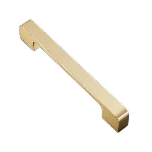 Uqezagpa Schubladengriffe, Messing, Kommodenknauf, Schrankgriff, lang, quadratisch, Möbelgriff, einfacher Nachttisch, Schrank, Griff und Knauf aus Messing Uqezagpa Schubladengriffe, Messing, Kommodenknauf, Schrankgriff, lang, quadratisch, Möbelgriff, einfacher Nachttisch, Schrank, Griff und Knauf aus Messing von Uqezagpa