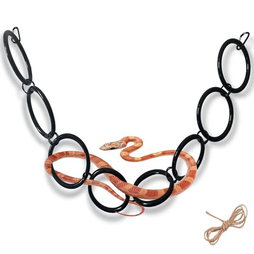 Uqezagpa Snake Habitat Klettersysteme stimuliert die Erkundung, flexible Kletterkette, sichere Anreicherungslösung für Terrarien, Haustierschlangen, Erkundungsausrüstung von Uqezagpa