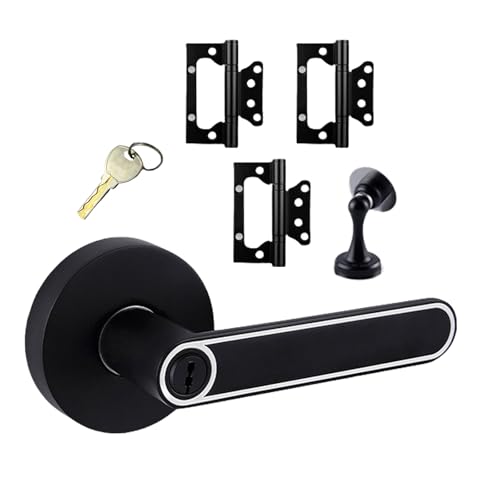 Uqezagpa Türdrücker mit Türstoppern und Scharnieren, leuchtende Hebel, Universalknöpfe, Hardware, robuster Griff von Uqezagpa