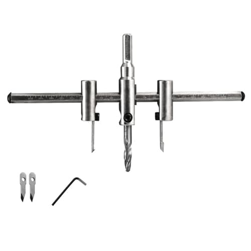 Uqezagpa Verstellbarer Lochschneider, 30 bis 300 mm, robuster Stahl, geeignet für Holzbearbeitung und Gipskartonplatten Uqezagpa Verstellbarer Lochschneider, 30 bis 300 mm, robuster Stahl, geeignet für Holzbearbeitung und Gipskartonplatten von Uqezagpa