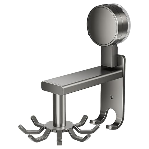 Uqezagpa Wandmontiertes Küchenutensilienregal, um 360 Grad drehbar, Klebehaken, Küchenhelfer für effiziente, platzsparende Aufbewahrung, Aluminium-Haken Uqezagpa Wandmontiertes Küchenutensilienregal, um 360 Grad drehbar, Klebehaken, Küchenhelfer für effiziente, platzsparende Aufbewahrung, Aluminium-Haken von Uqezagpa