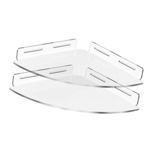 Uqezagpa Wasserdichte Acryl-Eckregale für Badezimmer, Fliesen, Wand, platzsparend, Dusche, Aufbewahrungslösung, wasserdichte Badezimmer-Aufbewahrungsregale, 2 Stück von Uqezagpa