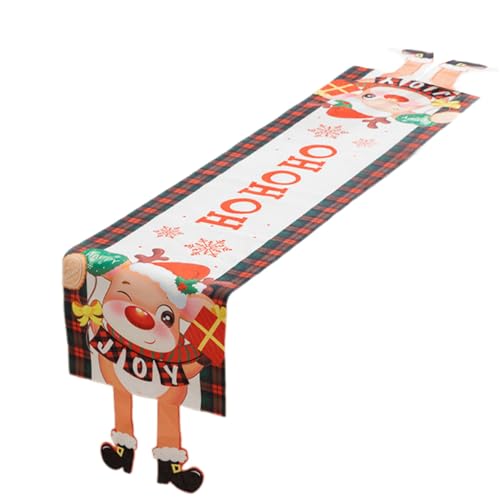 Uqezagpa Weihnachtstischläufer mit attraktiven festlichen Mustern, auffällige Tischdecke, Esszimmer, Büro, Bargeld, Schreibtisch-Dekoration Uqezagpa Weihnachtstischläufer mit attraktiven festlichen Mustern, auffällige Tischdecke, Esszimmer, Büro, Bargeld, Schreibtisch-Dekoration von Uqezagpa