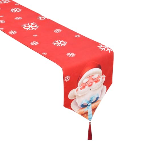 Uqezagpa Weihnachtstischläufer mit attraktiven festlichen Mustern, auffällige Tischdecke, Esszimmer, Büro, Bargeld, Schreibtisch-Dekoration Uqezagpa Weihnachtstischläufer mit attraktiven festlichen Mustern, auffällige Tischdecke, Esszimmer, Büro, Bargeld, Schreibtisch-Dekoration von Uqezagpa