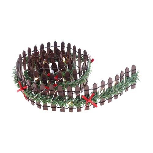 Weihnachtliche Miniatur-Feen-Gartenzaun, DIY, Holz, Lattenrost, Ornament, LED-Lattenrost für Puppenhäuser, Blumentöpfe, Garteneinfassung Weihnachtliche Miniatur-Feen-Gartenzaun, DIY, Holz, Lattenrost, Ornament, LED-Lattenrost für Puppenhäuser, Blumentöpfe, Garteneinfassung von Uqezagpa