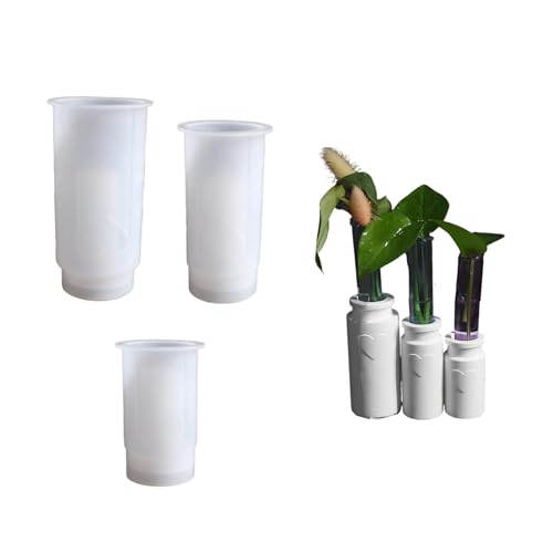 Wiederverwendbare Silikon-Vasen-Zubehör, Formen für Harzgusshalter und Heimdekoration, Silikonformen für Beton-Vasenguss, 3 Stück Wiederverwendbare Silikon-Vasen-Zubehör, Formen für Harzgusshalter und Heimdekoration, Silikonformen für Beton-Vasenguss, 3 Stück von Uqezagpa