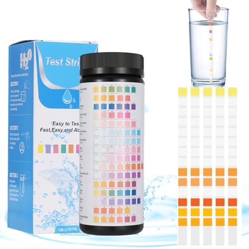 Uqingo 50 Stück 16in1 Trinkwasser Teststreifen, Wassertester Trinkwasser, Pool Tester Wassertester, Wassertest-Set, Einfache Überprüfung der Wasserqualität für freies Chlor, Brom, Alkalinität, pH Uqingo 50 Stück 16in1 Trinkwasser Teststreifen, Wassertester Trinkwasser, Pool Tester Wassertester, Wassertest-Set, Einfache Überprüfung der Wasserqualität für freies Chlor, Brom, Alkalinität, pH von Uqingo